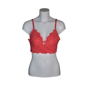 Intimately Free People Lacey Bralette Red Womens Large